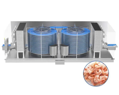 Спиральная морозильная камера CBFI IQF для морепродуктов
